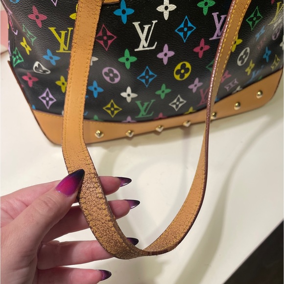 AUTHENTIC Louis Vuitton Piano Black Monogram Multicolor Shoulder Bag - Picture 9 of 16